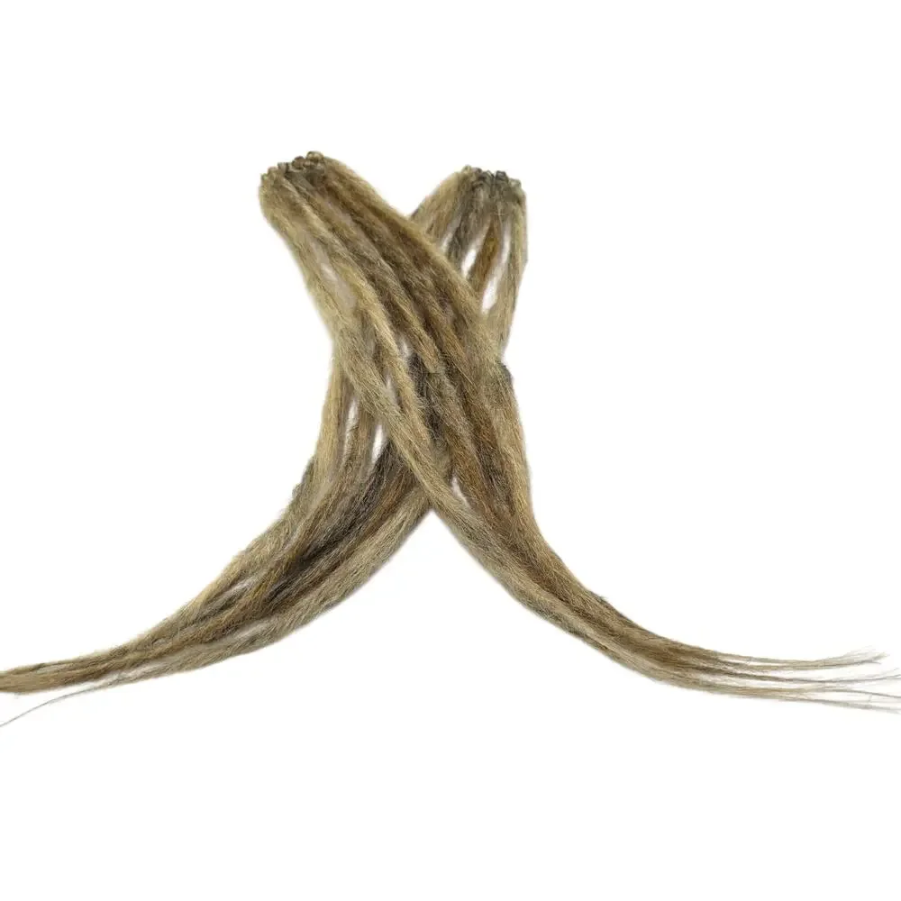 Clip in Synthetic Dreads Dreadlock Hair Extensions Dark Light Blonde Blend